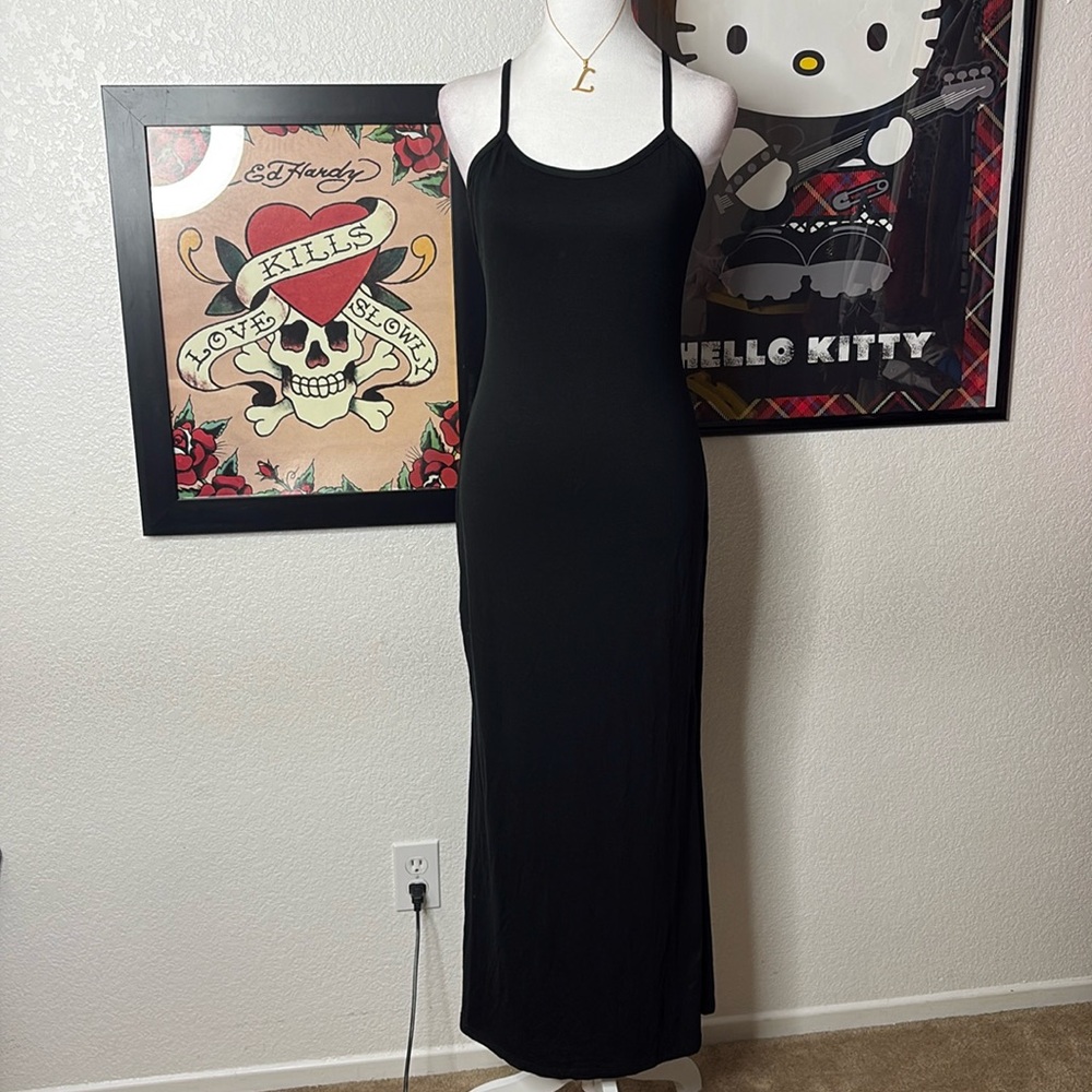 Jova Black Tank Maxi Dress Casual Everyday
